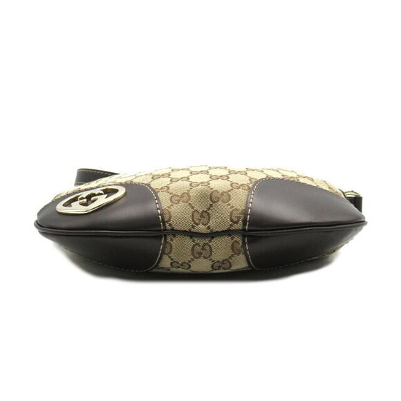 Gucci Leather Brown Bag GG Shoulder Lovely Canvas - Picture 4 of 10